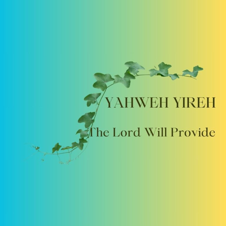 The Lord Will Provide יהוה יִ רְ אֶ ה